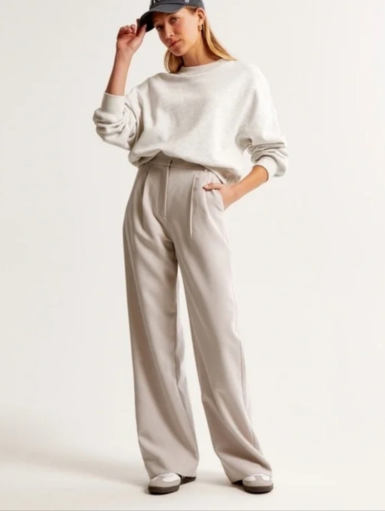 Abercrombie & Fitch Pants - Abercrombie & Fitch Sloane Pant Wide Leg Trouser Pleated Small Stretchy NWOT